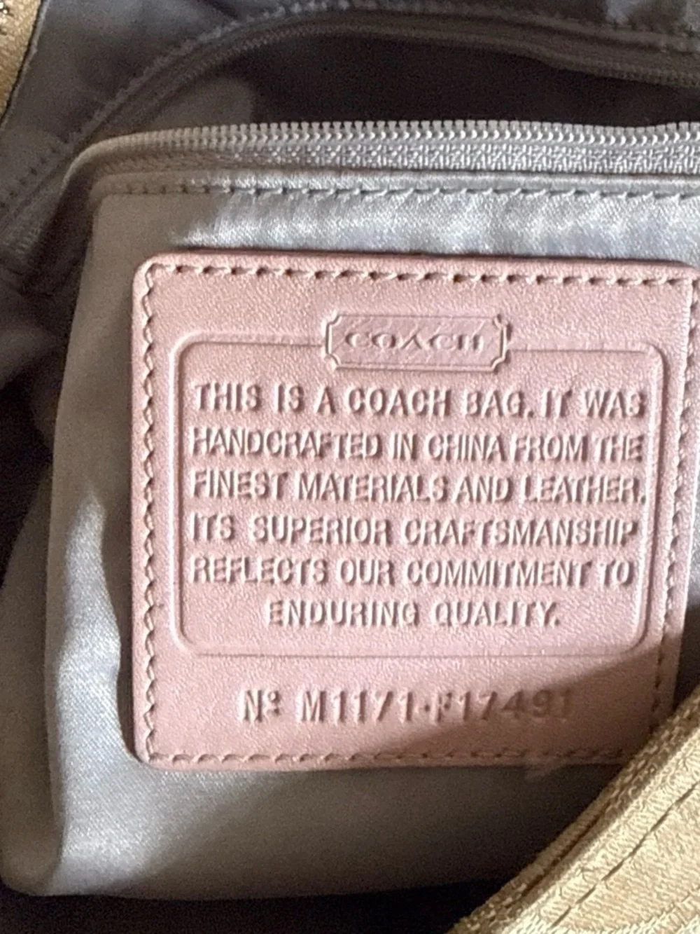 Vintage Y2K 2000s Coach Tan & Pink Soho Shoulder Bag